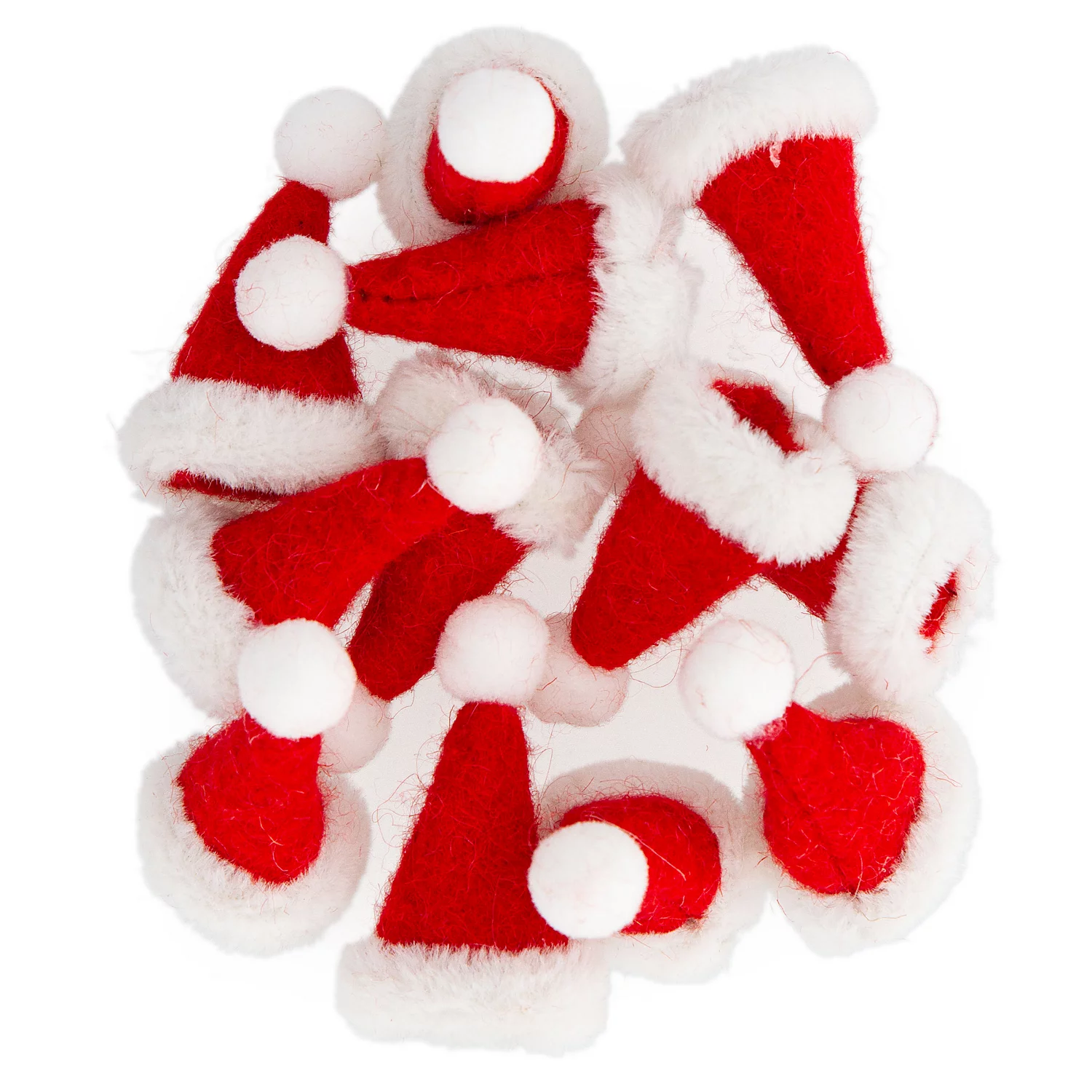Weihnachtsmützen, 6 cm, 12 Stück