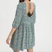 American Eagle Outfitters Dresses | American Eagle Floral 3/4 Sleeve Green Dres Xxs | Color: Green | Size: Xxs