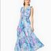 Lilly Pulitzer Dresses | Lilly Pulitzer Destini Maxi Dress Nwt Size 8 In Bali Blue Once Upon A Tide | Color: Blue/Pink | Size: 8