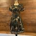 Coach Dresses | Coach Brown Mixed Print Black Rose Dress | Color: Brown/Green | Size: 00