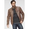 Lederjacke BRUNO BANANI "Flint", Herren, Gr. S (48), braun (cognac), Obermaterial: 100% Lammnappaleder. Futter: 100% Baumwolle. Ärmelfutter: 100% Polyester, used, casual, tailliert, Langarm mit Knopf, Jacken, aus Lammnappaleder, taillierter Schnitt,...