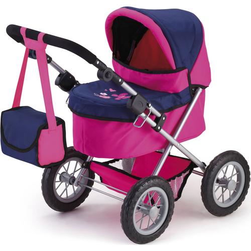 „Puppenwagen BAYER „“Trendy, pink/blau““ bunt (pink, blau) Kinder Puppenwagen -trage inkl. Wickeltasche“