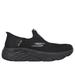 Skechers Women's Slip-ins: Max Cushioning - Smooth Sneaker | Size 9.0 Wide | Black | Textile | Machine Washable