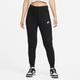 Jogginghose NIKE SPORTSWEAR "Club Fleece Women's Mid-Rise Slim Joggers" Gr. M (38/40), N-Gr, schwarz-weiß (black, white) Damen Hosen Jogginghosen