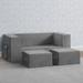 Delta Children Foam & Ottoman in Gray | 16 H x 40 W x 20 D in | Wayfair CFO1011-5000