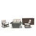 Lark Manor™ 5 Piece Complete Patio Set Synthetic Wicker/All - Weather Wicker/Wicker/Rattan in Black/Brown | Wayfair