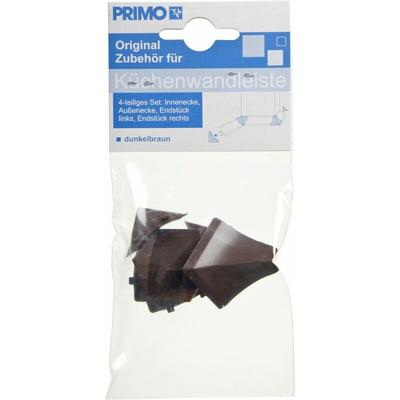 Primo - Zubehörset für Wandanschlußleiste dunkelbraun, 4 teilig Clips & Ecken Image