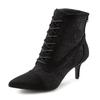 Schnürstiefelette LASCANA, Damen, Gr. 41, schwarz, Obermaterial: 100% Textilmaterial. Futter: 100% Lederimitat. Decksohle: 100% Lederimitat. Laufsohle: 100% Synthetik, unifarben, modisch, Schuhe, in sexy Spitzen Optik, Stiefel