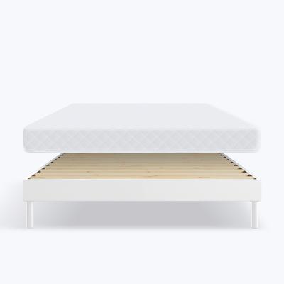 Ensemble Matelas Mémoire de forme 16cm Sommier Blanc 140x190cm