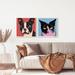 Oliver Gal Warhol Pet Set Modern Blue/Red/Black - 2 Piece Wrapped Canvas Graphic Art Set Canvas in Black/Blue/Red | 24 H x 24 W x 1.5 D in | Wayfair