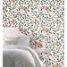 Room Mates Kensington 18'L x 20.5"W Texture Peel & Stick Wallpaper Roll Vinyl in Pink/Green/White | 20.5 W in | Wayfair RMK12166PLW