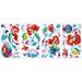 Room Mates THE LITTLE MERMAID PEEL & STICK WALL DECALS Vinyl in Blue/Green/Red | 6 H x 13 W in | Wayfair RMK2347SCS