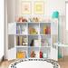 Free Standing 9 Cube Storage Wood Divider Bookcase White Bookcases