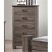 Loon Peak® Nirimba 5 Drawer 34" W Chest Wood in Brown/Gray | 49 H x 34 W x 16 D in | Wayfair 9F86B77E74DB44BFB29F4F38D876BF92