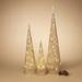 The Holiday Aisle® 3 Piece Lighted Holiday Cone Set Metal in Yellow | Wayfair 7DD88330809341199C6A0C92EA6E509F
