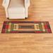 Green/Red 22 x 60 x 0.01 in Area Rug - George Oliver Elegant Color Block Rug Nylon | 22 H x 60 W x 0.01 D in | Wayfair