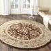 Brown/Red 72 x 72 x 0.5 in Area Rug - Charlton Home® Agha Floral Hand Hooked Area Rug in | 72 H x 72 W x 0.5 D in | Wayfair