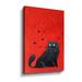 Red Barrel Studio® Stray Cat - Print on Canvas in Black/Red | 24 H x 16 W x 2 D in | Wayfair D6FD0AE15F5A4126AA3A5759F14F027C
