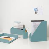 Inbox Zero 4 Piece Desk Organization Kit, Gray & Dots in Green/Blue | 4.1 H x 9.8 W x 12 D in | Wayfair 4322CC0F6B1E4CFEBD3DE63D0DB5F8AC