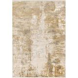 156 x 114 x 0.28 in Area Rug - 17 Stories Hilma Abstract Machine Woven Area Rug in Gold/Beige Viscose | 156 H x 114 W x 0.28 D in | Wayfair