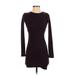 Forever 21 Casual Dress - Sweater Dress: Purple Dresses - Women's Size Small