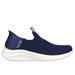 Skechers Women's Slip-ins: Ultra Flex 3.0 - Smooth Step Sneaker | Size 8.5 Wide | Navy | Textile | Vegan | Machine Washable