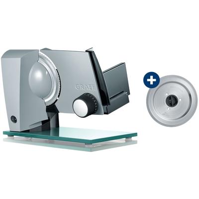 GRAEF Allesschneider "Sliced Kitchen S12120OT TWIN", grau, B:25,5cm H:26cm T:34,5cm, Allesschneider, Gratis Schinkenmesser im Wert von 34,99€ UVP Image