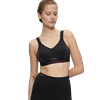 Sport-BH TRIACTION BY TRIUMPH "Triaction Cardio Flow P EX", Damen, Gr. 75, Cup D, schwarz, Single Jersey, Obermaterial: 48% Polyester, 35% Polyamid, 17% Elasthan (LYCRA), sportlich, BHs, atmungsaktiv und extremer Halt