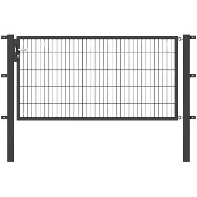 Zauneinzeltür ALBERTS "Flexo", grau (anthrazit), B:200cm H:100cm, Stahl, Tore, 200 cm Breite, in versch. Höhen