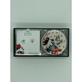 Disney Jewelry | Disney Minnie Mouse Clear Crystal Stud Earrings In Sterling Silver With Trinket | Color: Silver | Size: Os