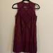 Free People Dresses | Free People High Neck Dress With Lace | Color: Purple | Size: Xs