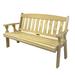 Amish Casual Heavy Duty Mission Treated Wooden Garden Outdoor Bench Wood/Natural Hardwoods in Brown/Green/White | 36.5 H x 50.5 W x 27 D in | Wayfair