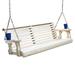 Amish Casual Porch Swing Wood/Solid Wood in White | 21.75 H x 50.5 W x 27 D in | Wayfair CAF-007-15