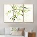 Design Art Simplist Bamboo Leaves I - Lake House Framed Canvas Wall Art Set Of 3 Canvas in Green | 28 H x 36 W x 1 D in | Wayfair FL30568-3P-MA