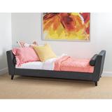 AllModern Emmy Twin Solid Wood Daybed Upholstered/Polyester in Gray/Black | 28.25 H x 41.75 W x 93.25 D in | Wayfair