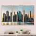Latitude Run® New York City Skyline - 3 Piece Floater Frame Photograph on Canvas Canvas, Wood in White | 20 H x 36 W x 1 D in | Wayfair