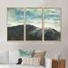 Loon Peak® Mountain Peak Under Cloudy Sky - Landscape Framed Canvas Wall Art Set of 3 Canvas, Wood in White | 28 H x 36 W x 1 D in | Wayfair