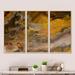 Mercer41 Orange Black & Grey Marble Art - Modern Framed Canvas Wall Art Set Of 3 Canvas, Wood in Black/Gray/Orange | 32 H x 48 W in | Wayfair