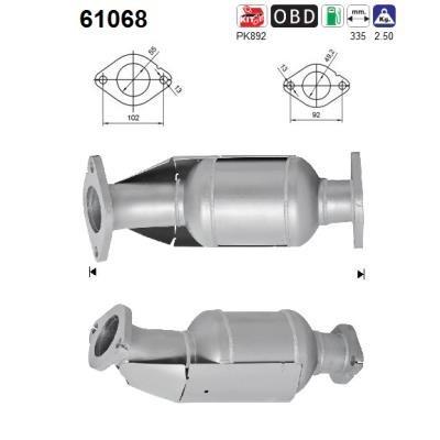 AS Katalysator für HYUNDAI 289502B851 61068