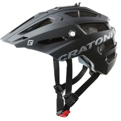 Mountainbikehelm CRATONI "MTB-Fahrradhelm AllTrack" Helme Gr. 59/61 Kopfumfang: 59cm - 61cm, schwarz (schwarz gummiert) Reflektoren, dreifache Höhenverstellung