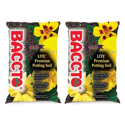 Michigan Peat 1440 Baccto Lite Premium Outdoor Potting Soil, 40 Quart (2 Pack) - 66