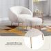 Teddy Short Plush Particle Velvet Armchair with Ottoman,Three Colors