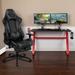 Desk Bundle - Gaming Desk, Cup Holder, Headphone Hook and Reclining Chair