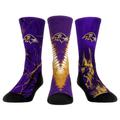 Youth Rock Em Socks Baltimore Ravens 3-Pack Crew Set