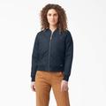 Dickies Women's Quilted Bomber Jacket - Dark Navy Size S (FJ800)