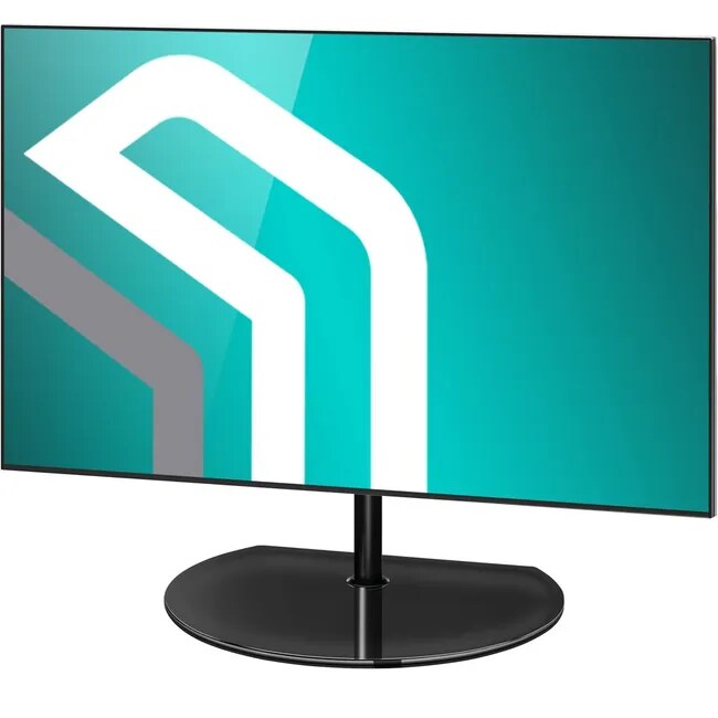 ONKRON TV Standfuß schwenkbar für 32-65 Zoll, bis 35 kg, höhenverstellbar, max 400x400 VESA, Standfuß aus Glas, Schwarz PT2-B Image