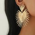 Anthropologie Jewelry | Anthropologie Gold Metal Leaf Earrings Rare | Color: Gold | Size: Os