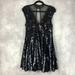 Free People Dresses | Free People Black Sequin Dress Size Xs Dance Til Dawn Party New Years Festive | Color: Black | Size: Xs
