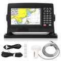 Ymiko GPS Chart Plotter Satellite Navigator, Marine GPS Navigator, AIS Transponder with GNSS Antenna Dual Map System IPX6 Waterproof for Marine Boat