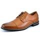 DREAM PAIRS Men's Formal Lace Up Dress Shoes Derbys PRINCE-06 Brown Size 9 US/ 8 UK